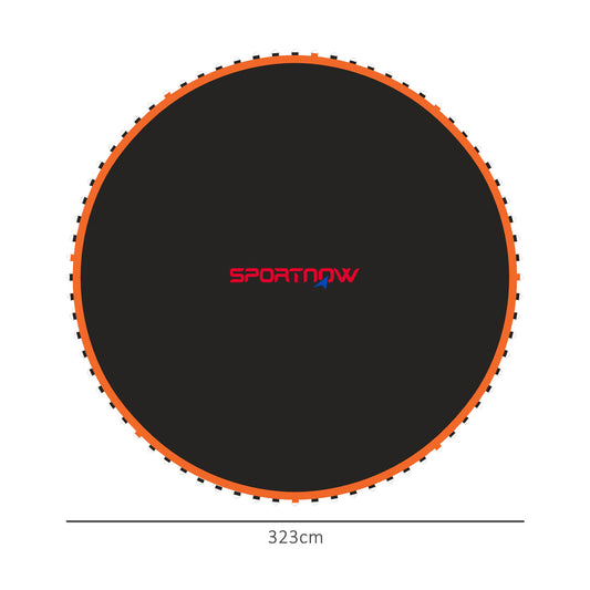 SPORTNOW Replacement Trampoline Mat with Spring Pull Tool, 72 V-Hooks, for 12ft Trampoline using 14cm Springs, Orange