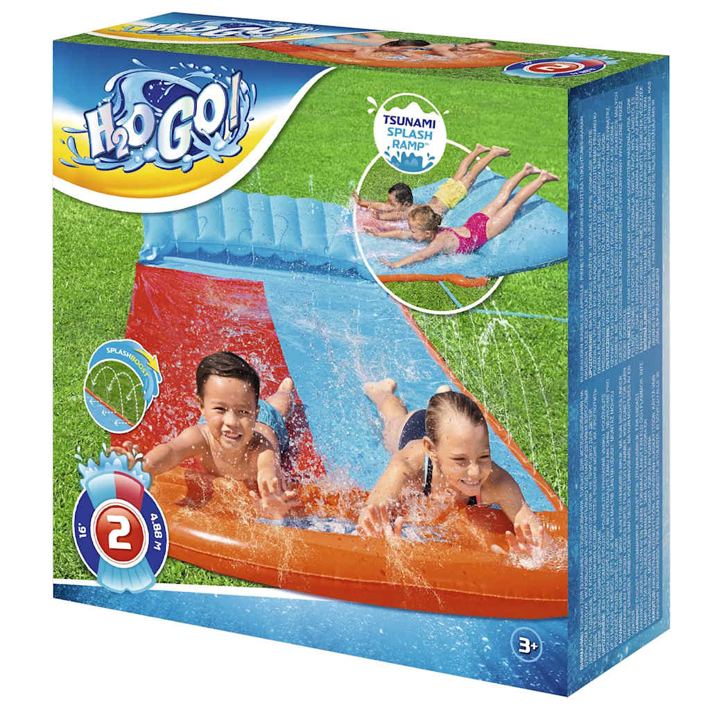 Bestway H2Ogo Water Slide Tsunami Splash Ramp Double Slide