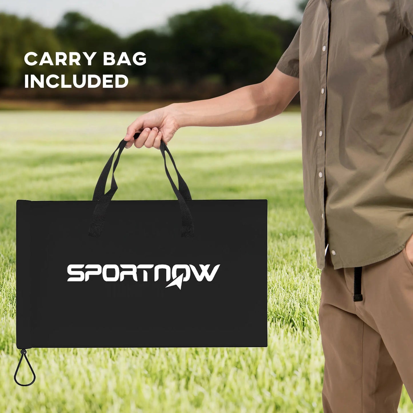 SPORTNOW Spike Ball Set, Beach Games Set with Net, 3 Balls and Ball Pump with Carrying Bag