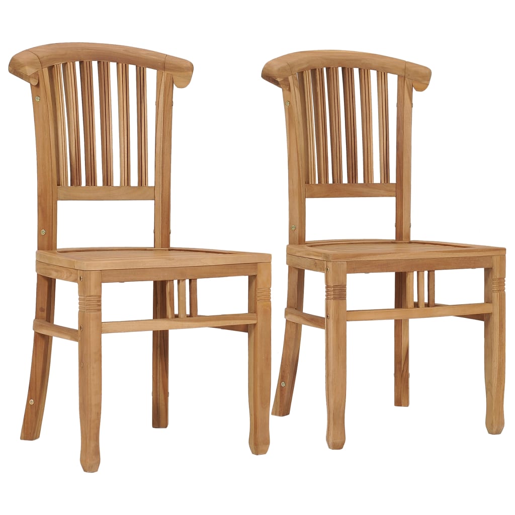 Garden Chairs 2 Pcs Solid Teak Wood