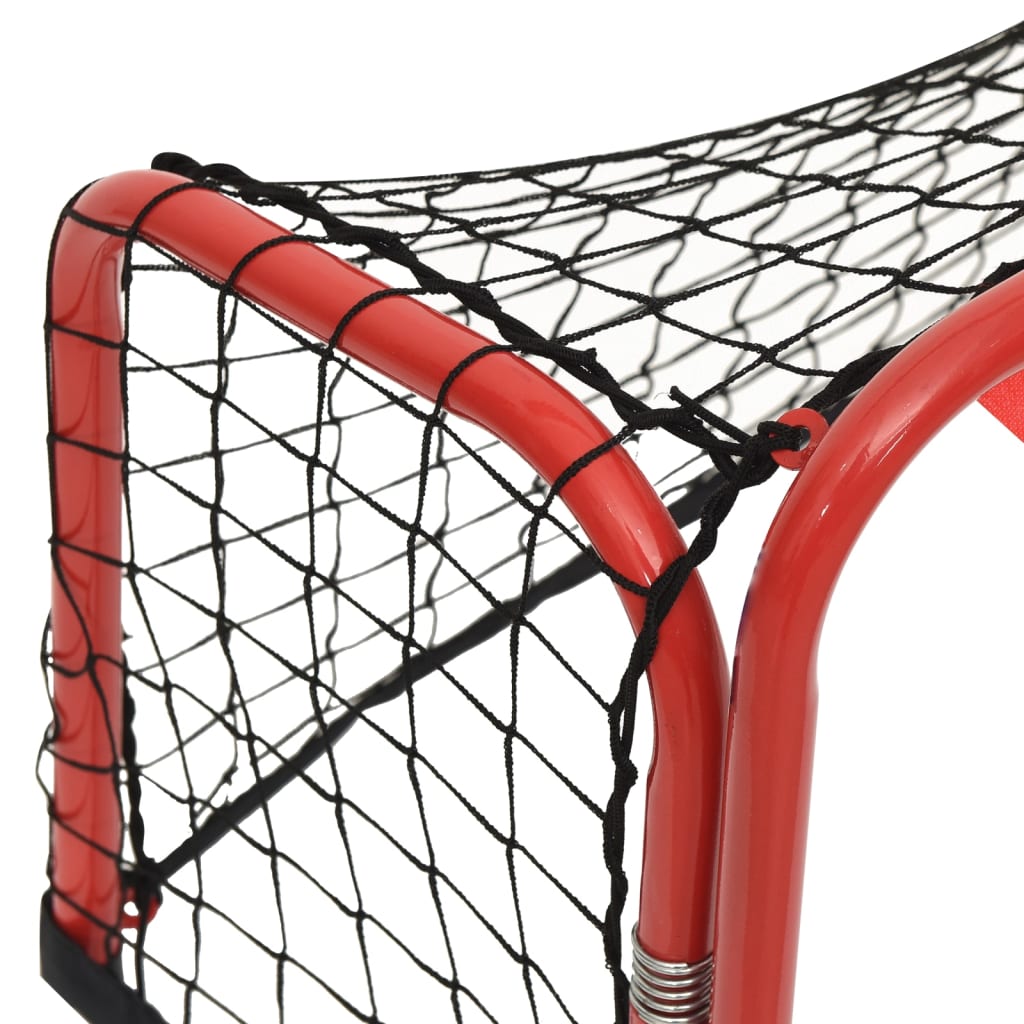 Hockey Goal With Net Red&Black 68X32X47 Cm Steel&Polyester