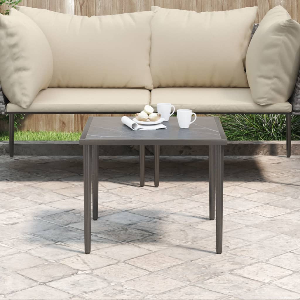 Garden Table Grey 48X48X37 Cm Steel