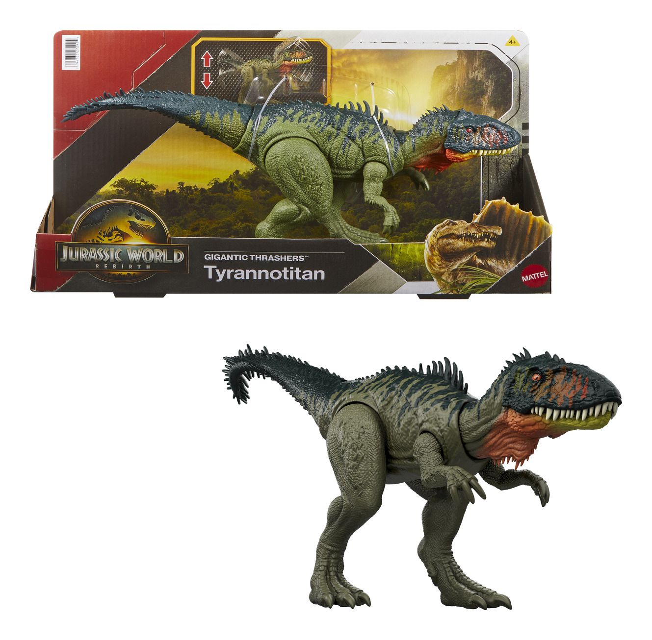 Jurassic World Rebirth Gigantic Thrashers Tyrannotitan Action Figure