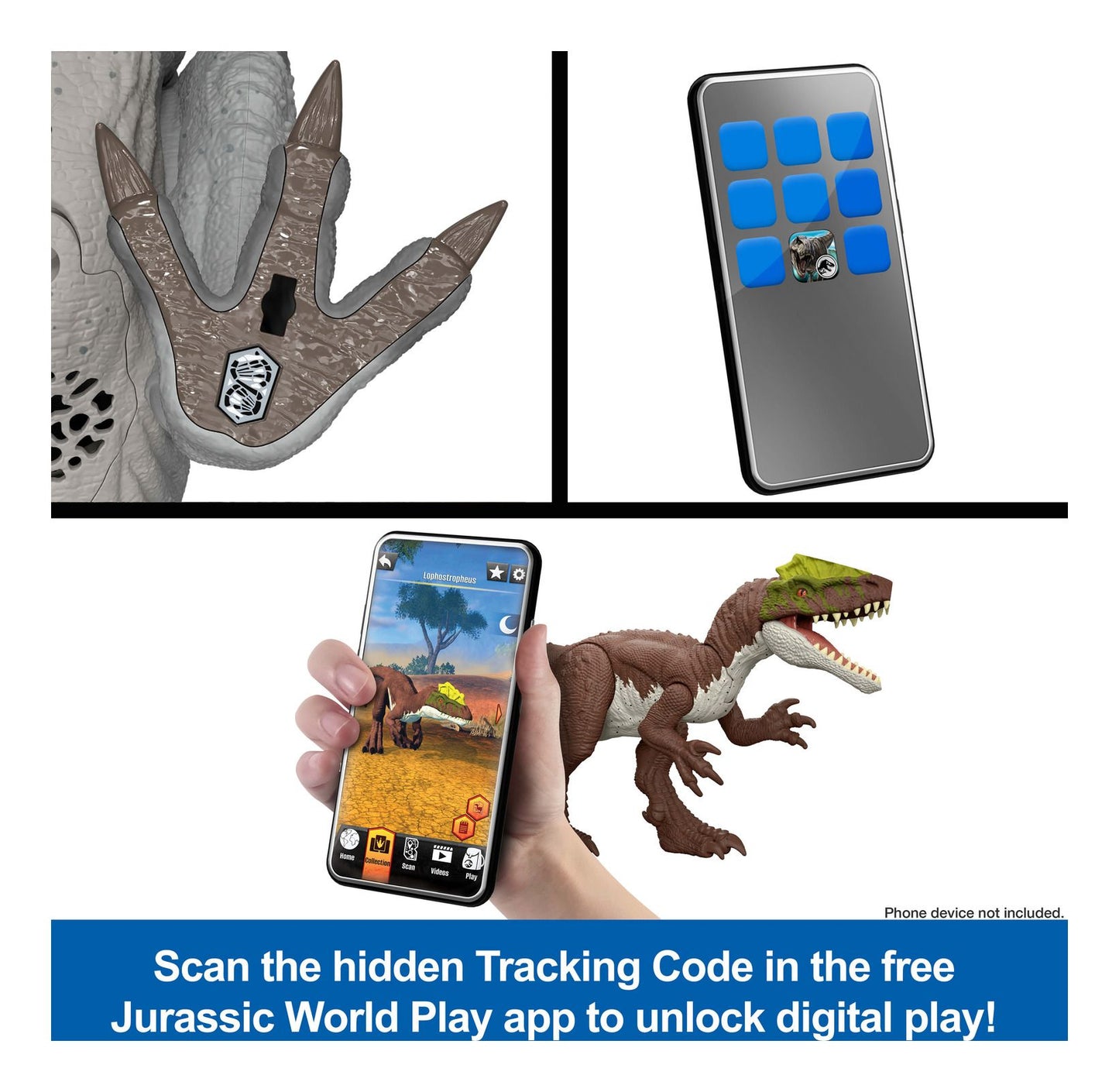 Jurassic World Rebirth Wild Roar Utahraptor Figure