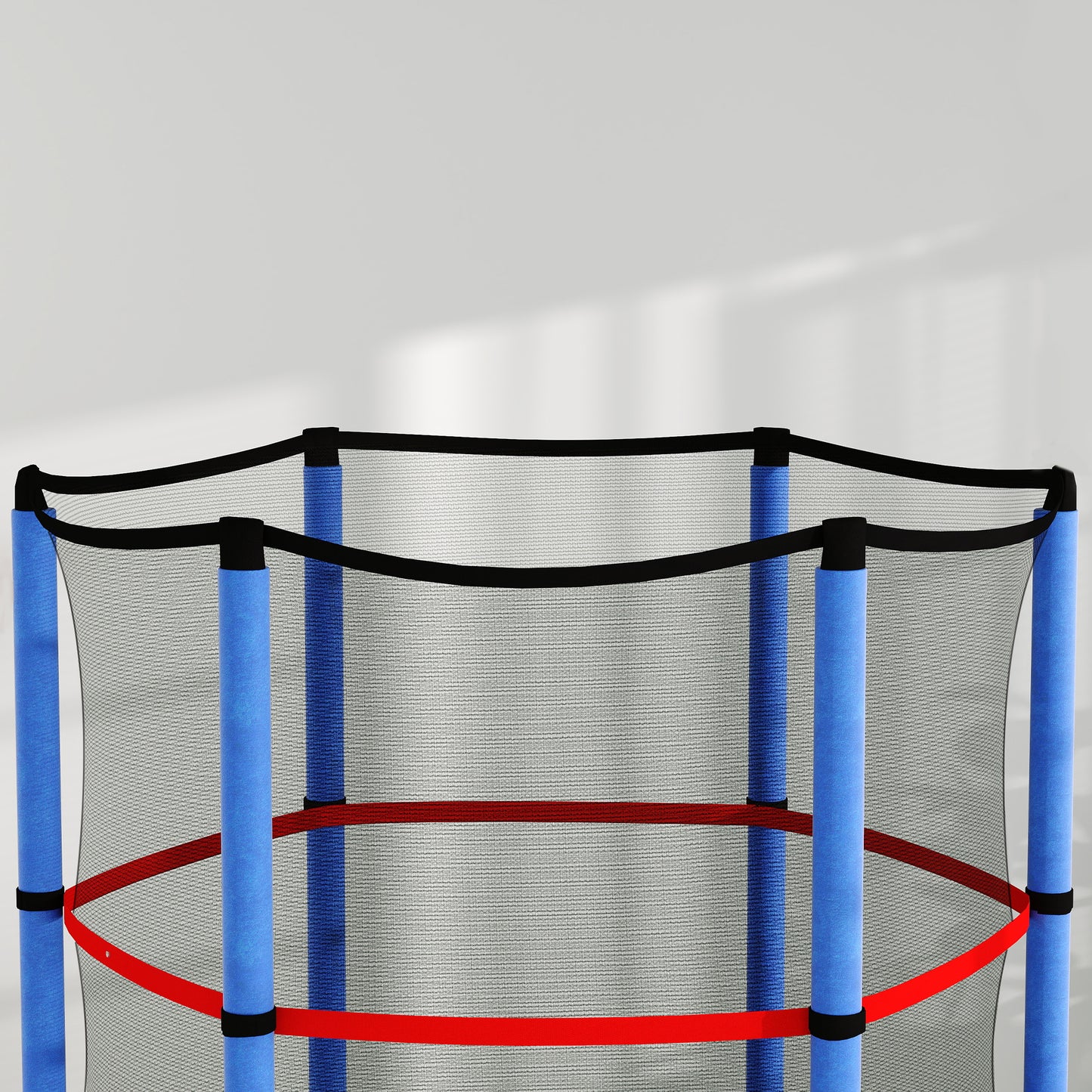 HOMCOM Kids Trampoline, with Enclosure Net, Steel Frame, for Ages 3-6 Years - MultiColoured