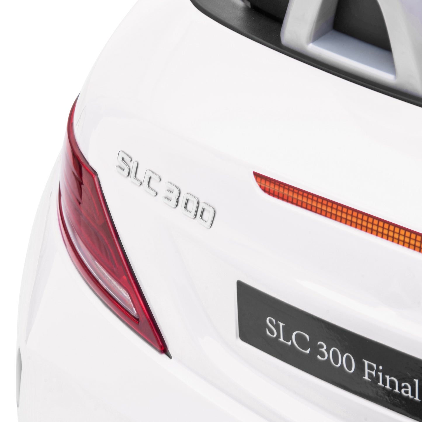 AIYAPLAY Benz SLC 300 Licensed 12V Electric Car for Kids, Kids' Electric Ride on with Parental Remote, Music Lights, Suspension Wheels for 3-6 Years, White