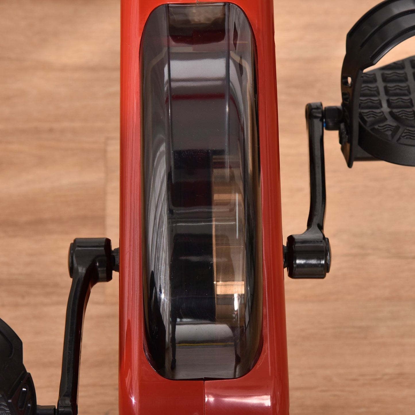 HOMCOM Folding Exercise Bike, Fitness Bicycle Indoor Trainer, 8-Level Magnetic Resistance Adjustable, with LCD Monitor, Pulse Sensor, Red