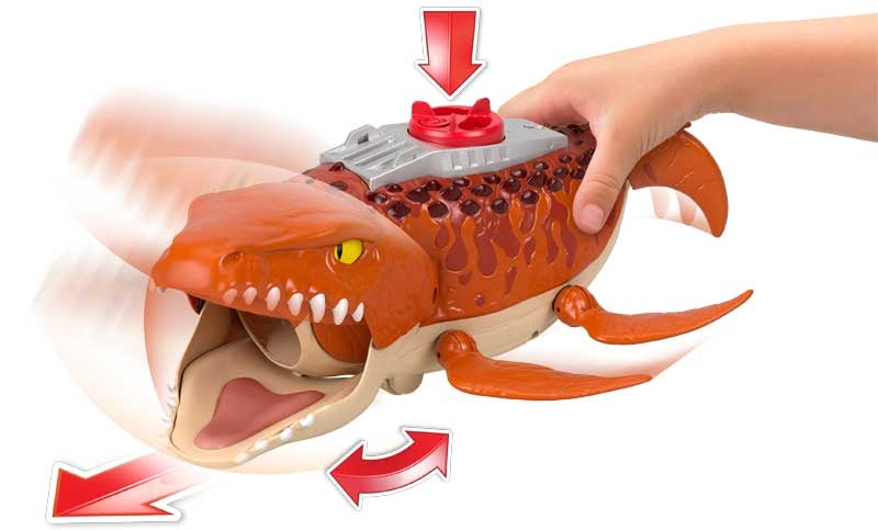 Fisher Price Imaginext Jurassic World Rebirth Aquachomp Chase Mosasaurus