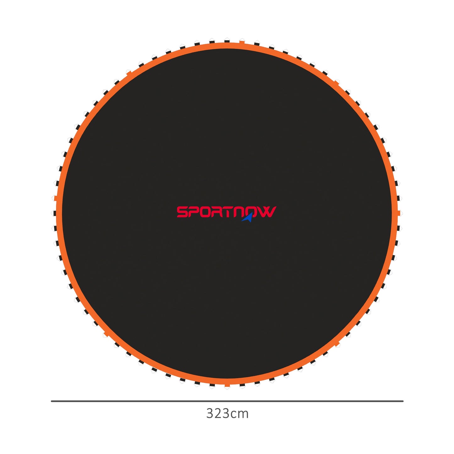 SPORTNOW Replacement Trampoline Mat with Spring Pull Tool, 72 V-Hooks, for 12ft Trampoline using 14cm Springs, Orange