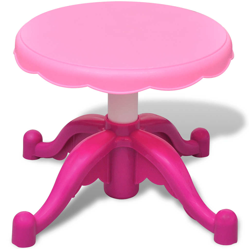 3-Mirror Kids' Playroom Standing Toy Vanity Table With Light/Sound