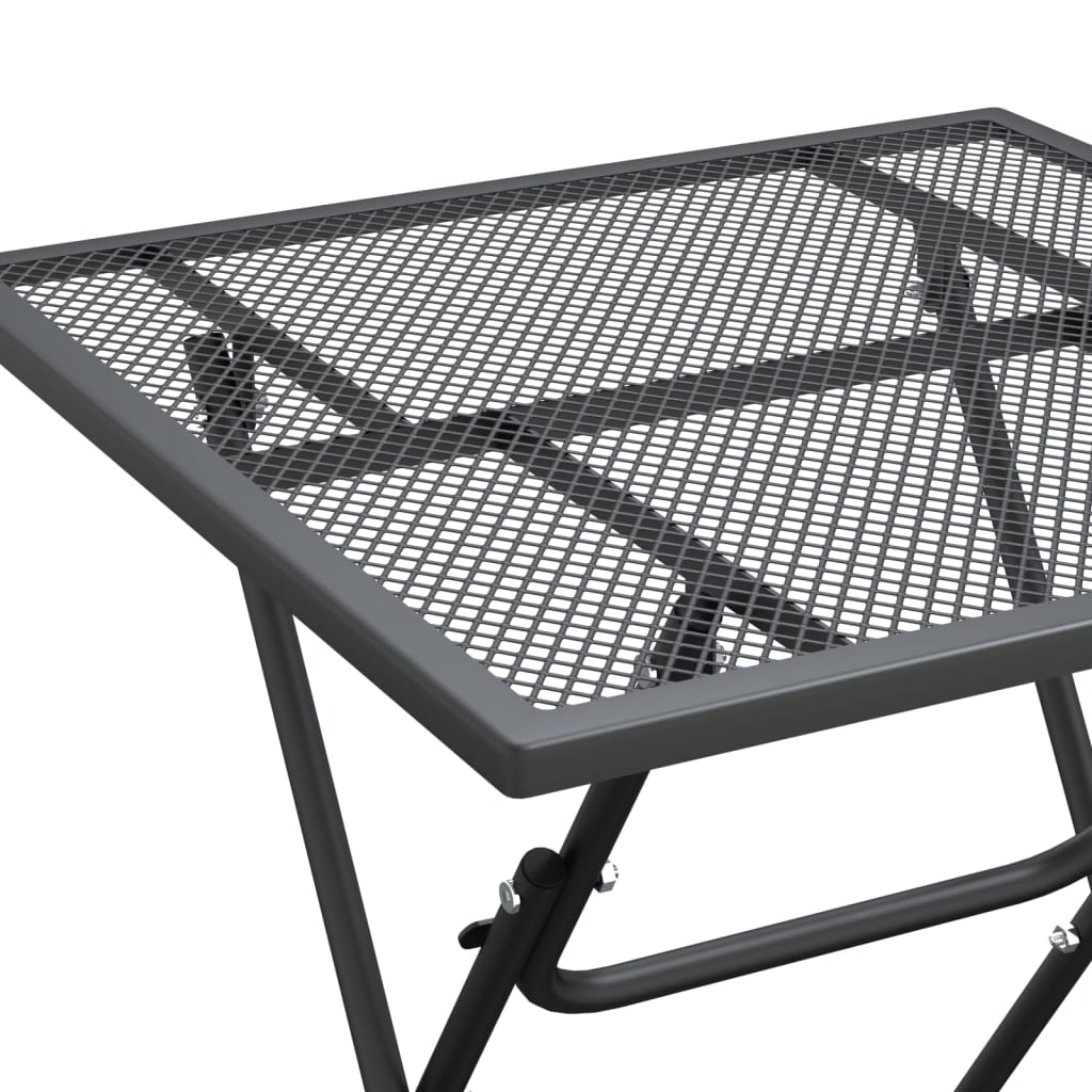 Garden Table Expanded Metal Mesh Anthracite