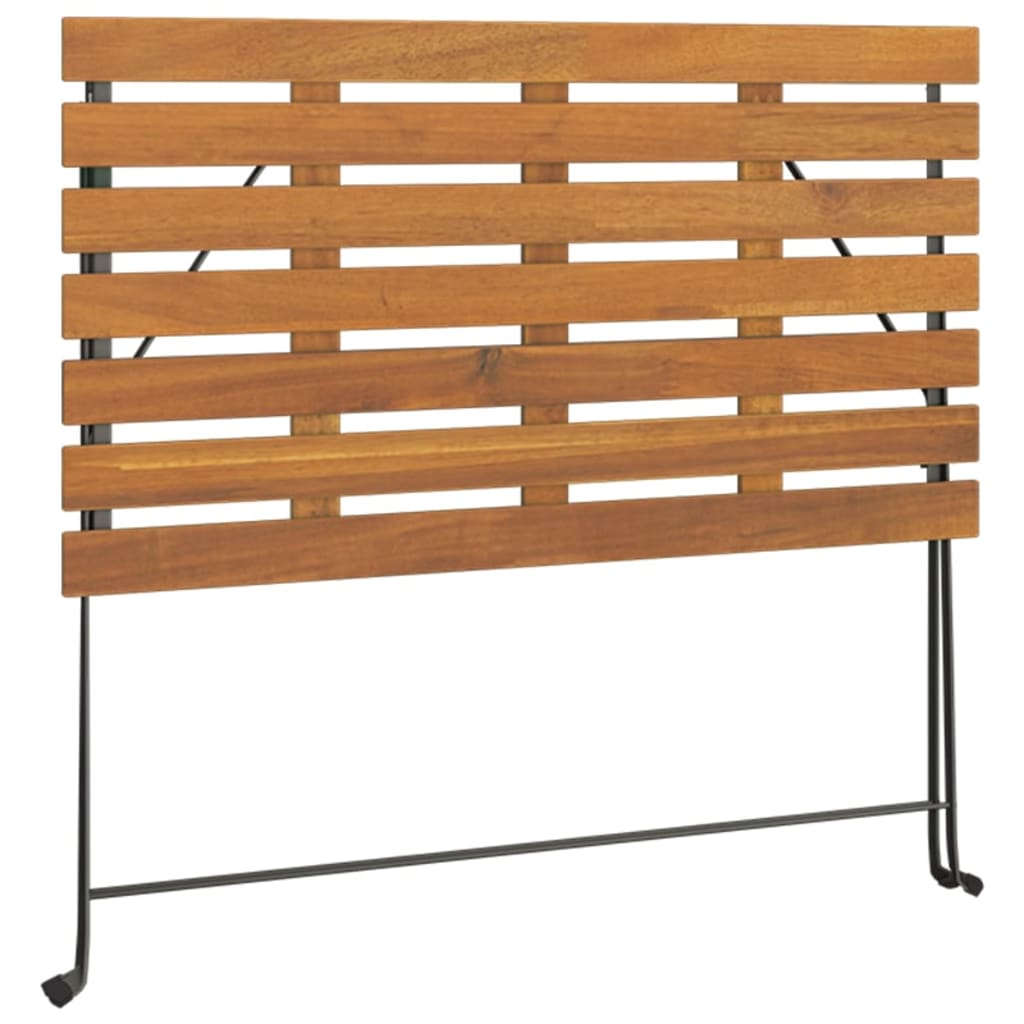 5 Piece Folding Bistro Set Solid Wood Acacia And Steel