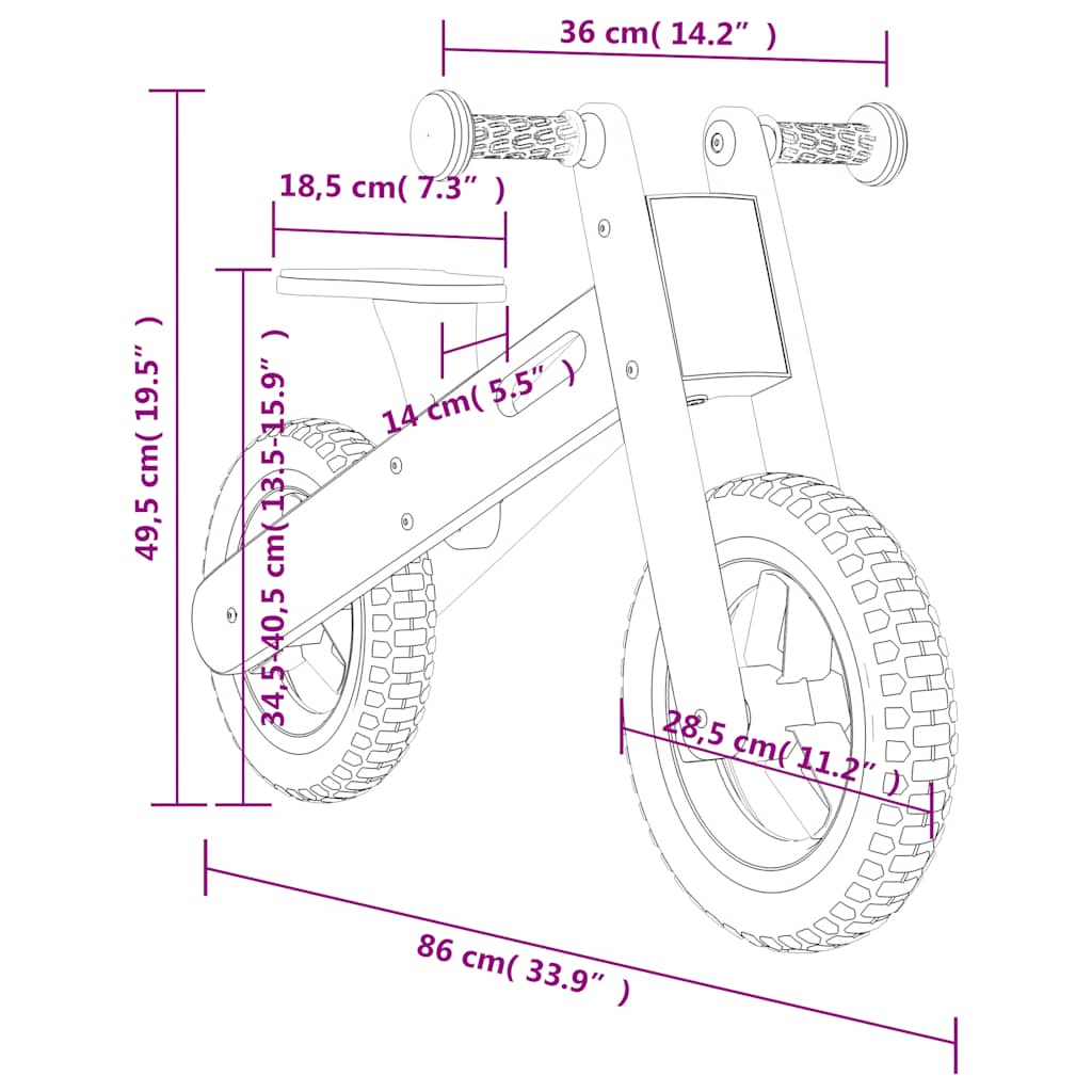 Balance Bike For Children Printed