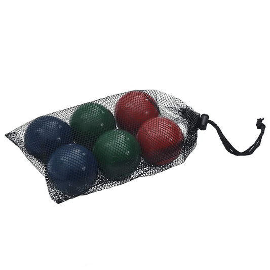 8 Piece Bocce Ball Set With Carrying Bag Solid Pine Wood