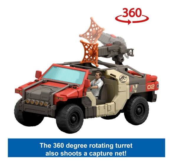 Jurassic World Rebirth Launch N Battle Vehicle set with Martin Krebs Figure