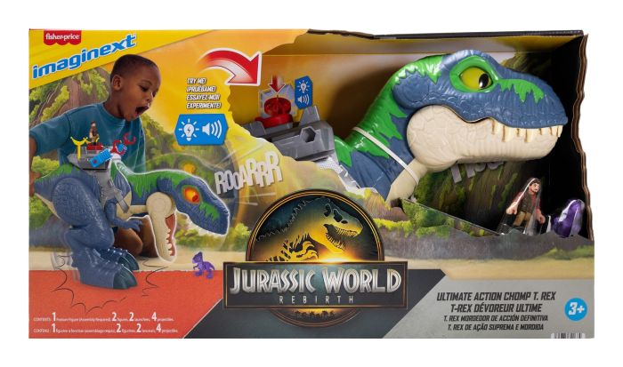 Fisher Price Imaginext Jurrassic World Rebirth Ultimate Action Chomp T.Rex