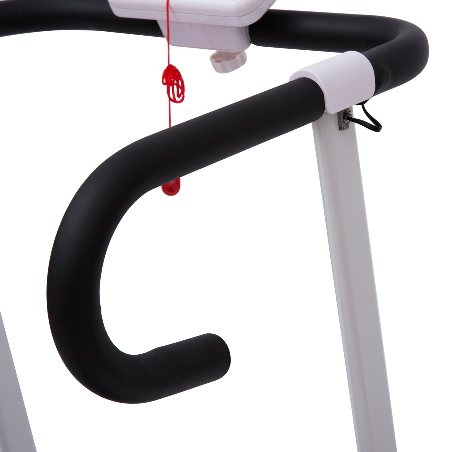 HOMCOM Electric Treadmill Walking Pad, 1-10km/h Folding Running Machine, Gym Fitness Exercise with LCD Monitor, White