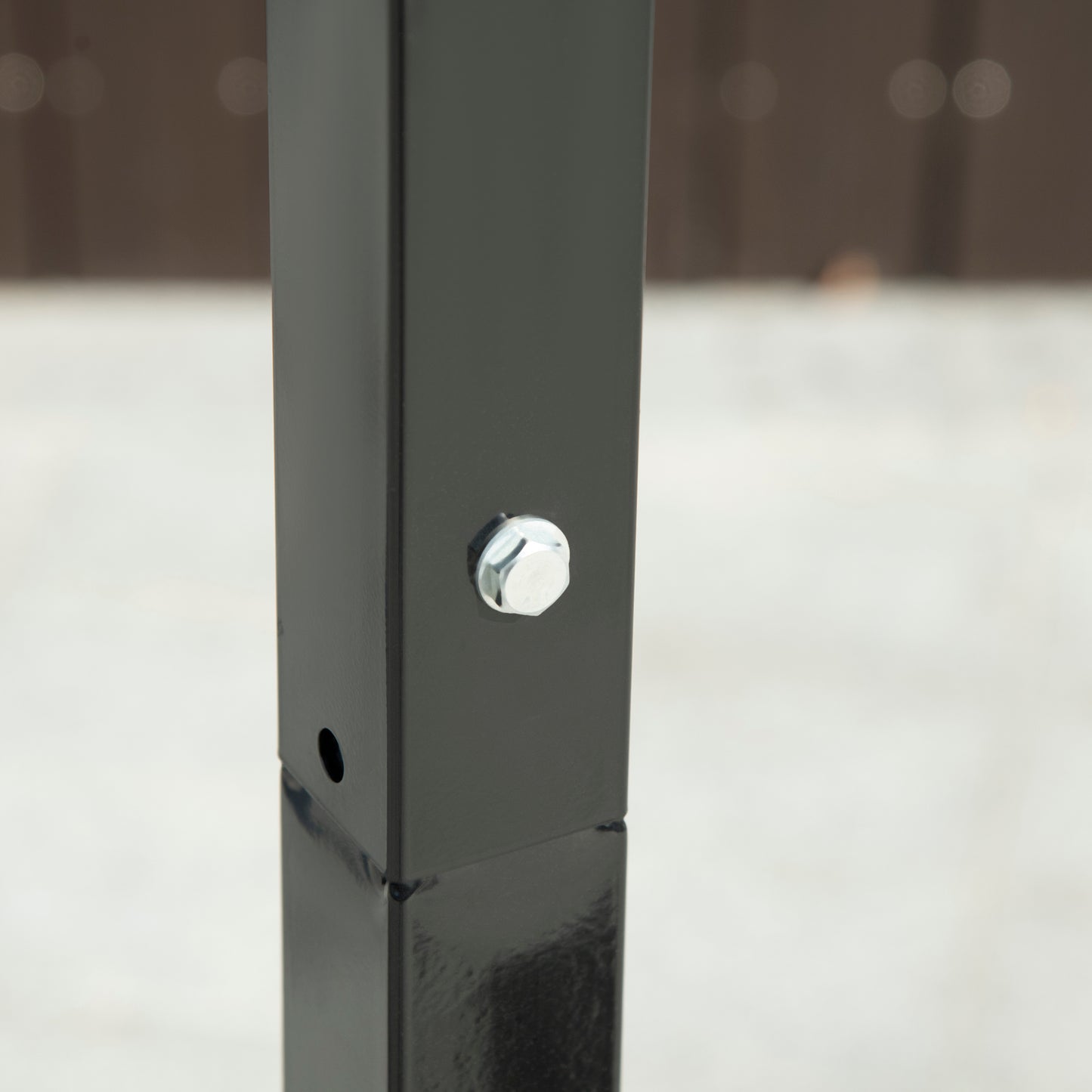 SPORTNOW 2.6-3.1m Adjustable Basketball Hoop and Basketball Stand w/ Backboard and Weighted Base, Portable on Wheels, Black