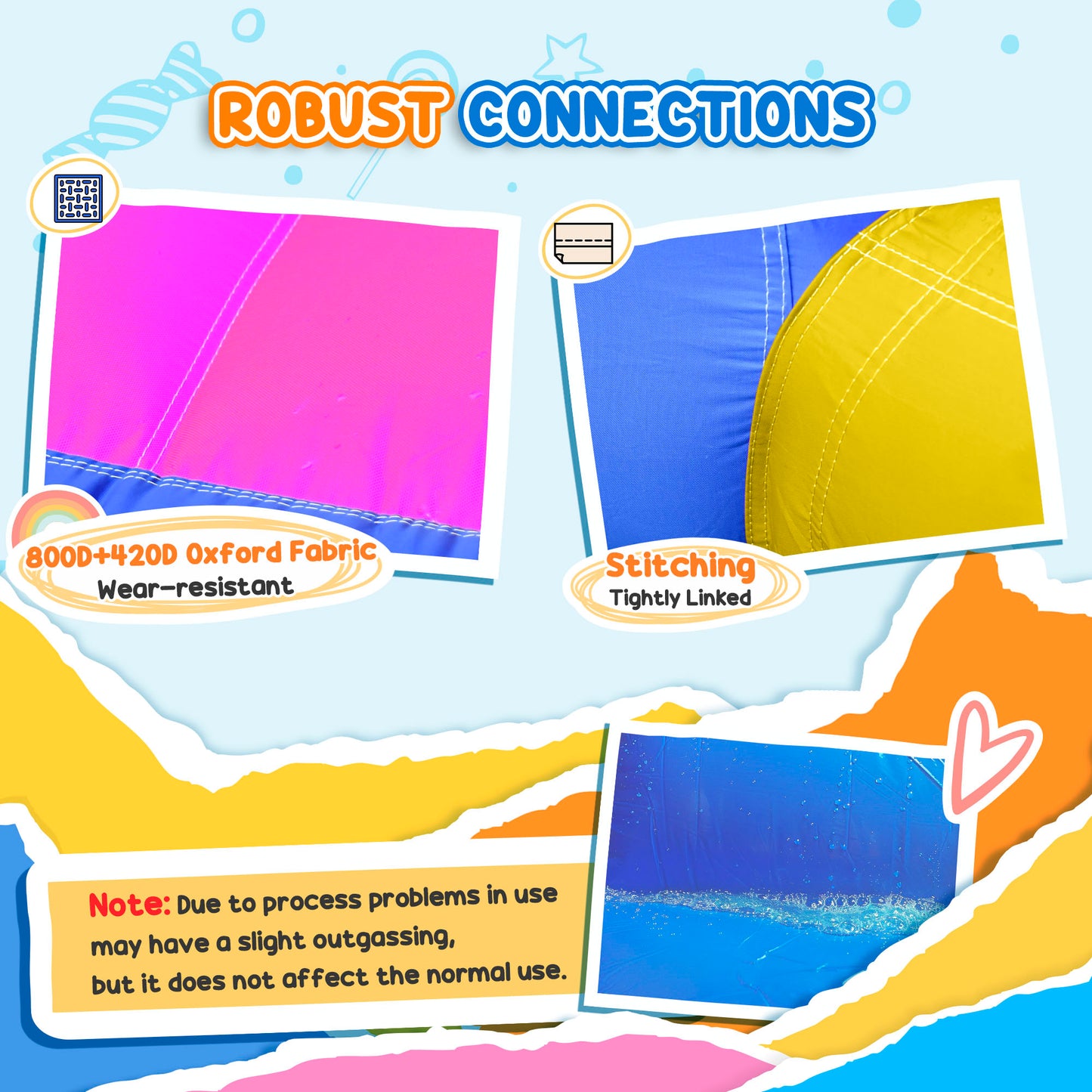 Outsunny 5 in 1 Bouncy Castle, with Blower, for Ages 3-8 Years - Multicoloured