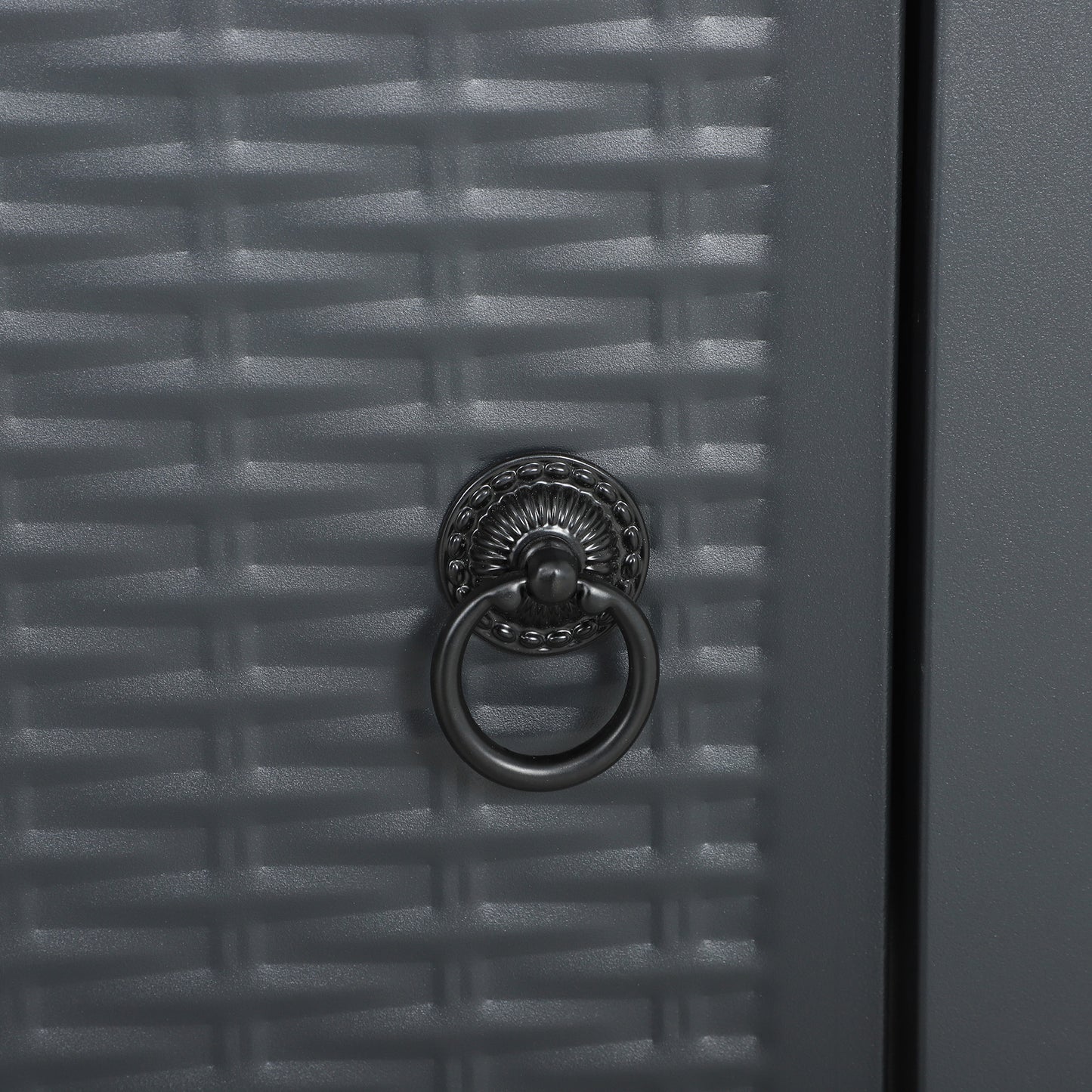 Outsunny 71 x 71cm 40000 BTU Gas Firepit Table - Black/Dark Grey