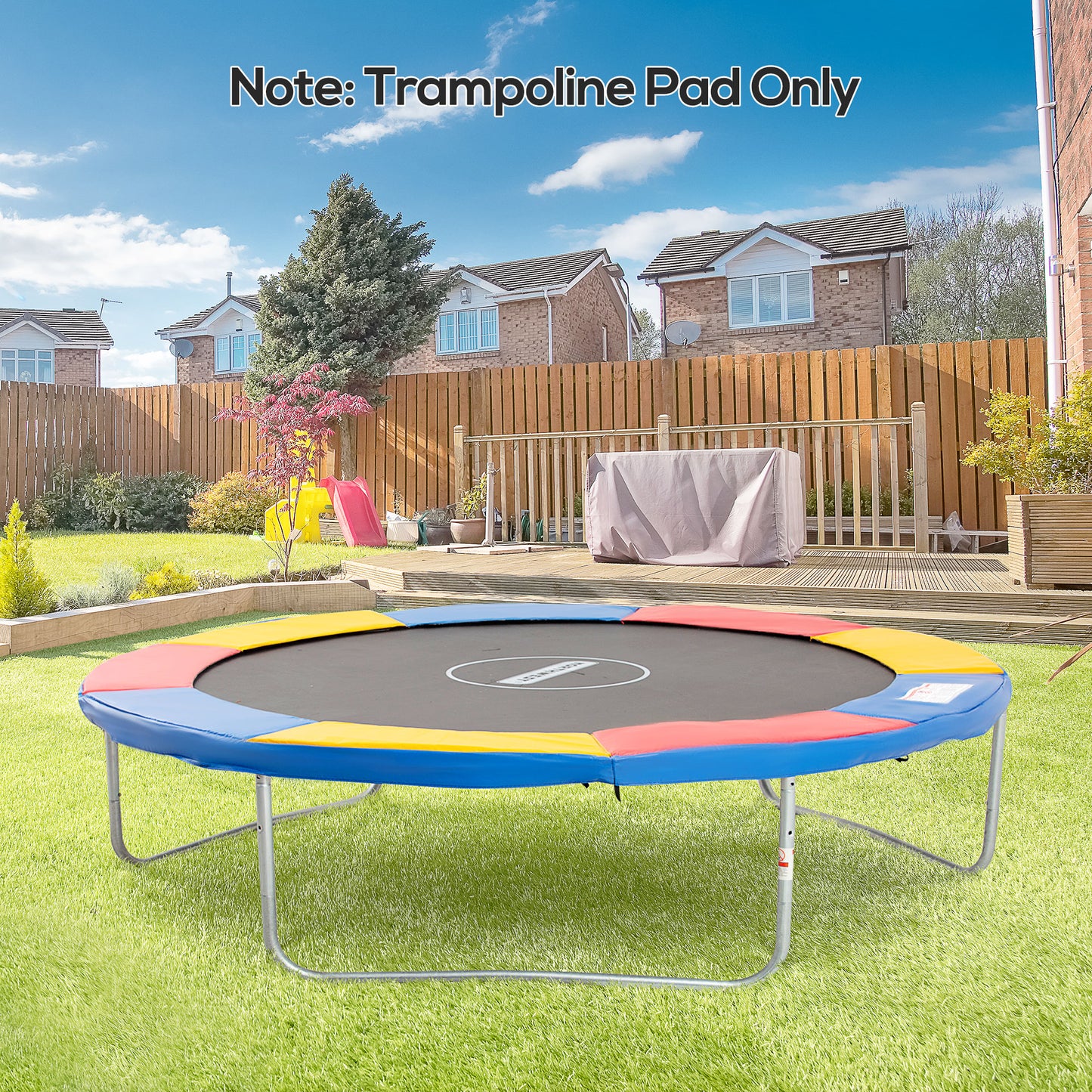 HOMCOM 10FT Trampoline Pad, ?305cm Trampoline Accessories Surround Safety Pad Foam Padding Pads Replacement Spare, Multi-Colour