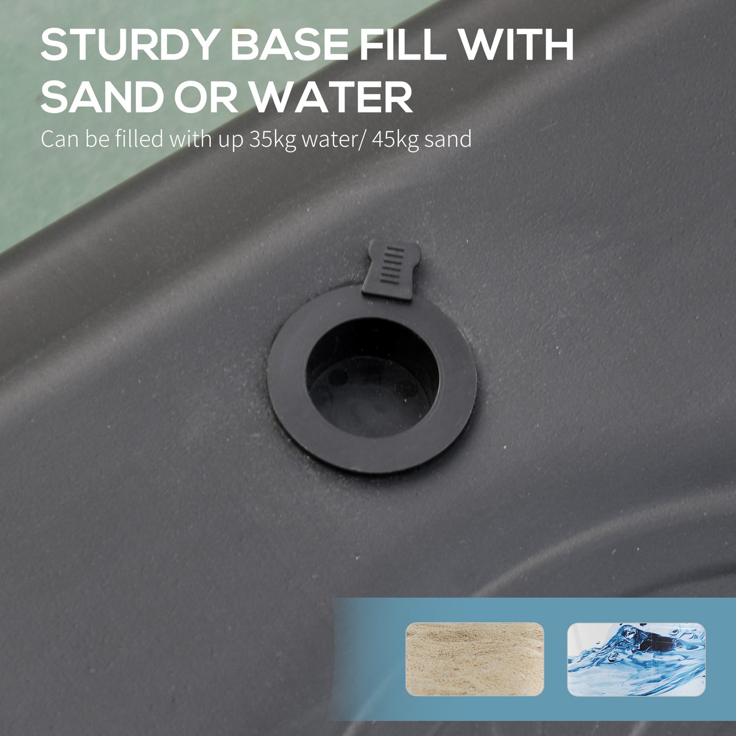 HOMCOM Basketball Hoop Outdoor, Portable Basketball Hoop and Stand with Weighted Base, Portable on Wheels, 1.55-2.1m, for Teens, Juniors, Adults, Black