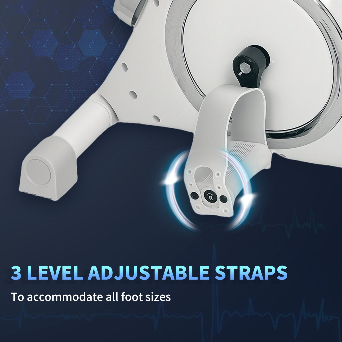 SPORTNOW Pedal Exerciser with Eight Level Magnetic Resistance, with Eight-Level Magnetic Resistance, White