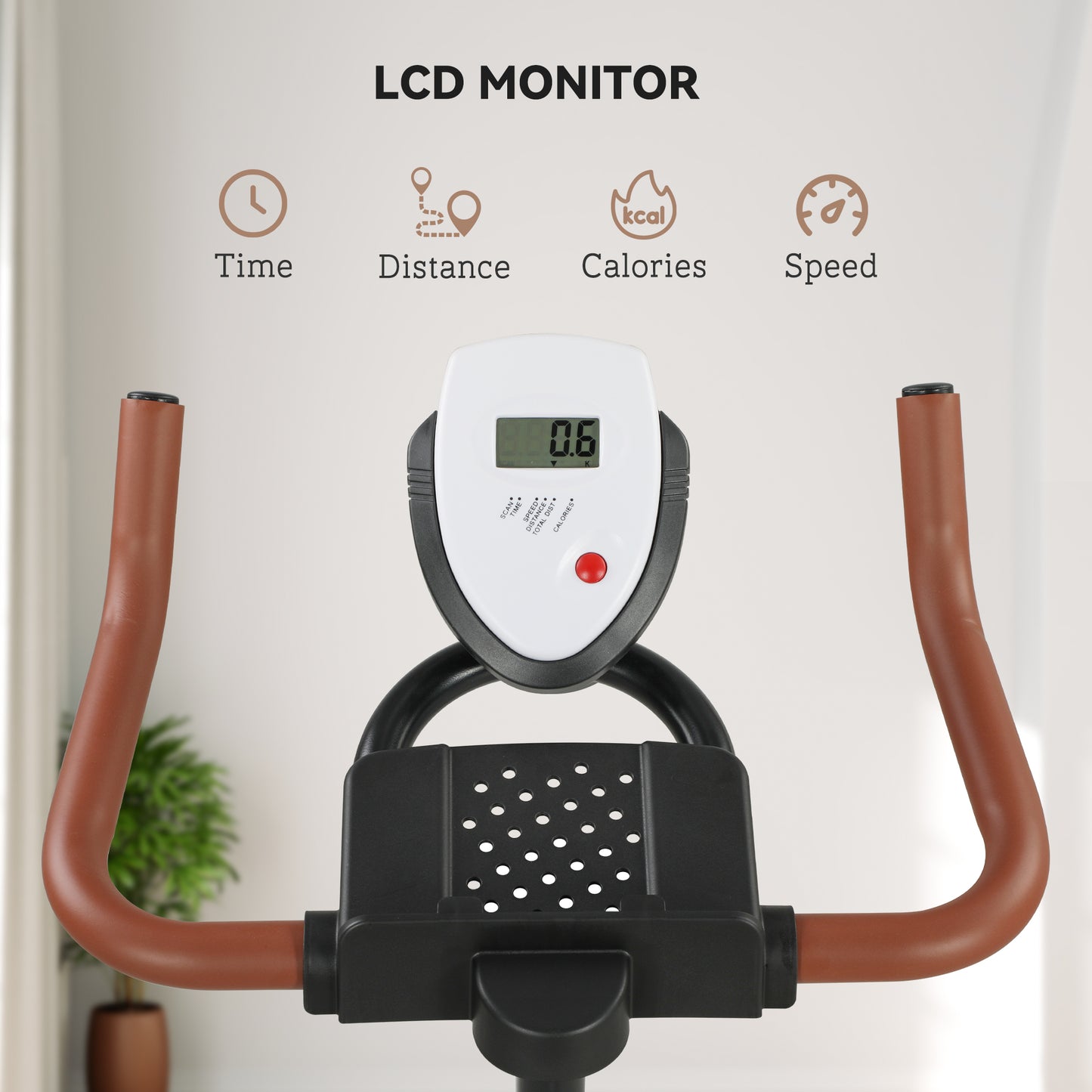 SPORTNOW Quiet Stationary Exercise Bike with Adjustable Resistance, Seat, Black