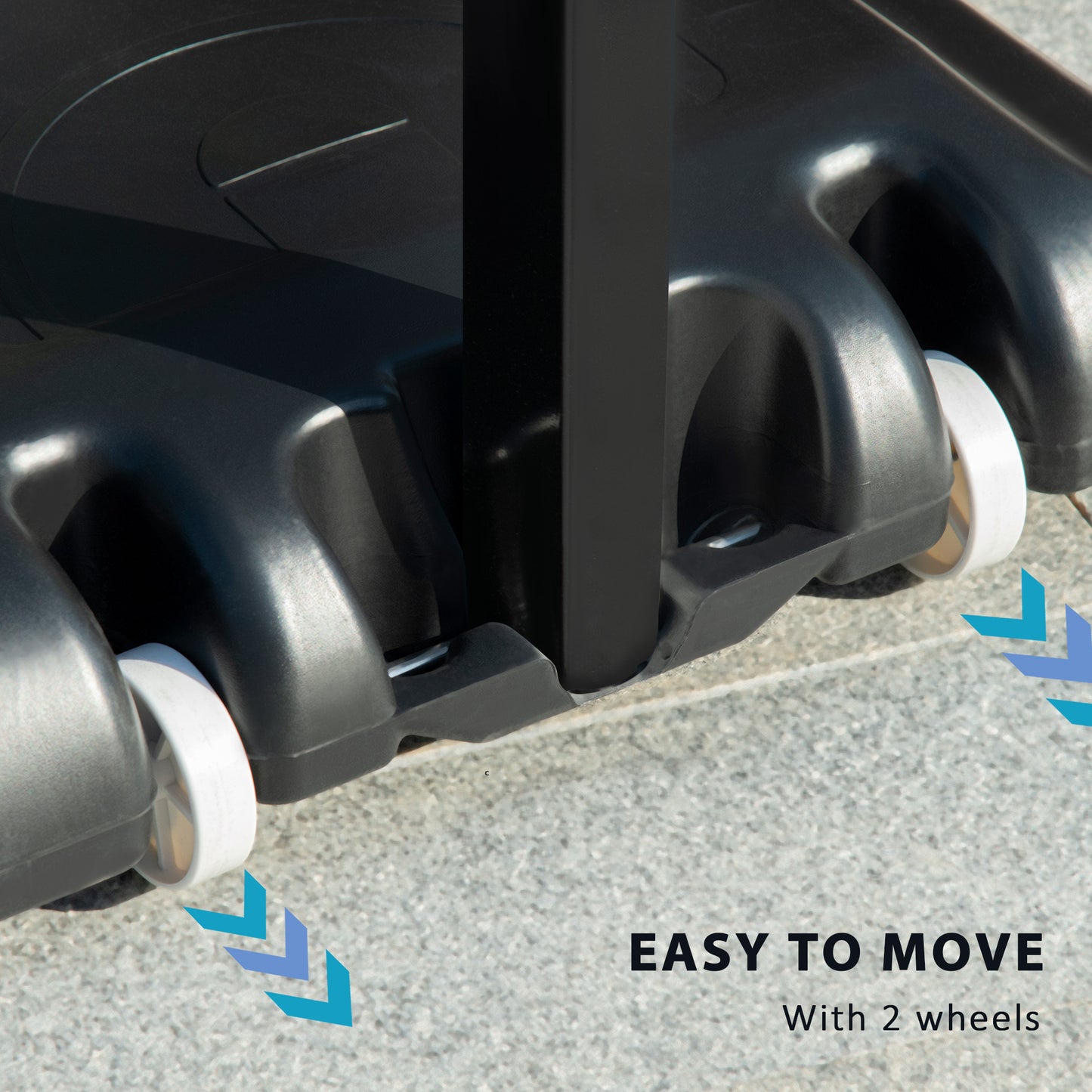 SPORTNOW 2.6-3.1m Adjustable Basketball Hoop and Basketball Stand w/ Backboard and Weighted Base, Portable on Wheels, Black