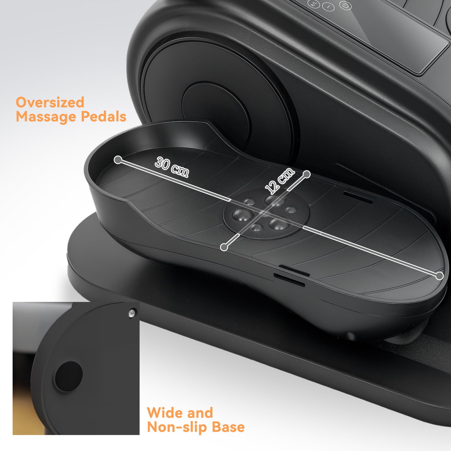 SPORTNOW Under Desk Elliptical Machine, Seated Pedal Exerciser, Mini Elliptical Trainer with LCD Monitor, Remote Control and 10 Adjustable Speed, Quiet & Portable for Seniors, Black