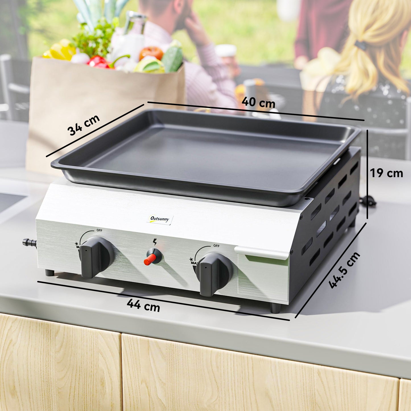 Outsunny Two Burner Portable Gas Grill