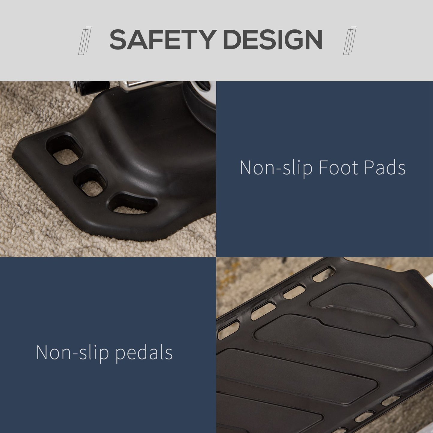 HOMCOM Portable Mini Stepper with LCD Display for Home Gym Office Exercise Workout, Black