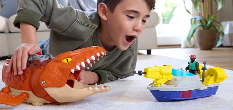 Fisher Price Imaginext Jurassic World Rebirth Aquachomp Chase Mosasaurus