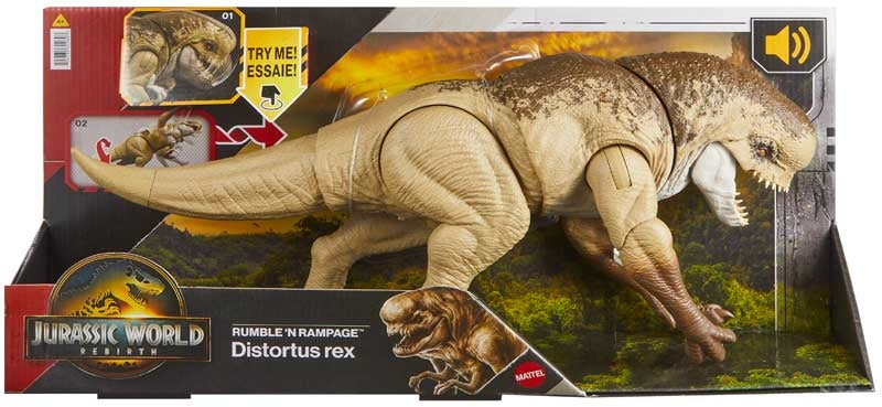 Jurassic World Rebirth Rumble N Rampage Distortus Rex Action Figure