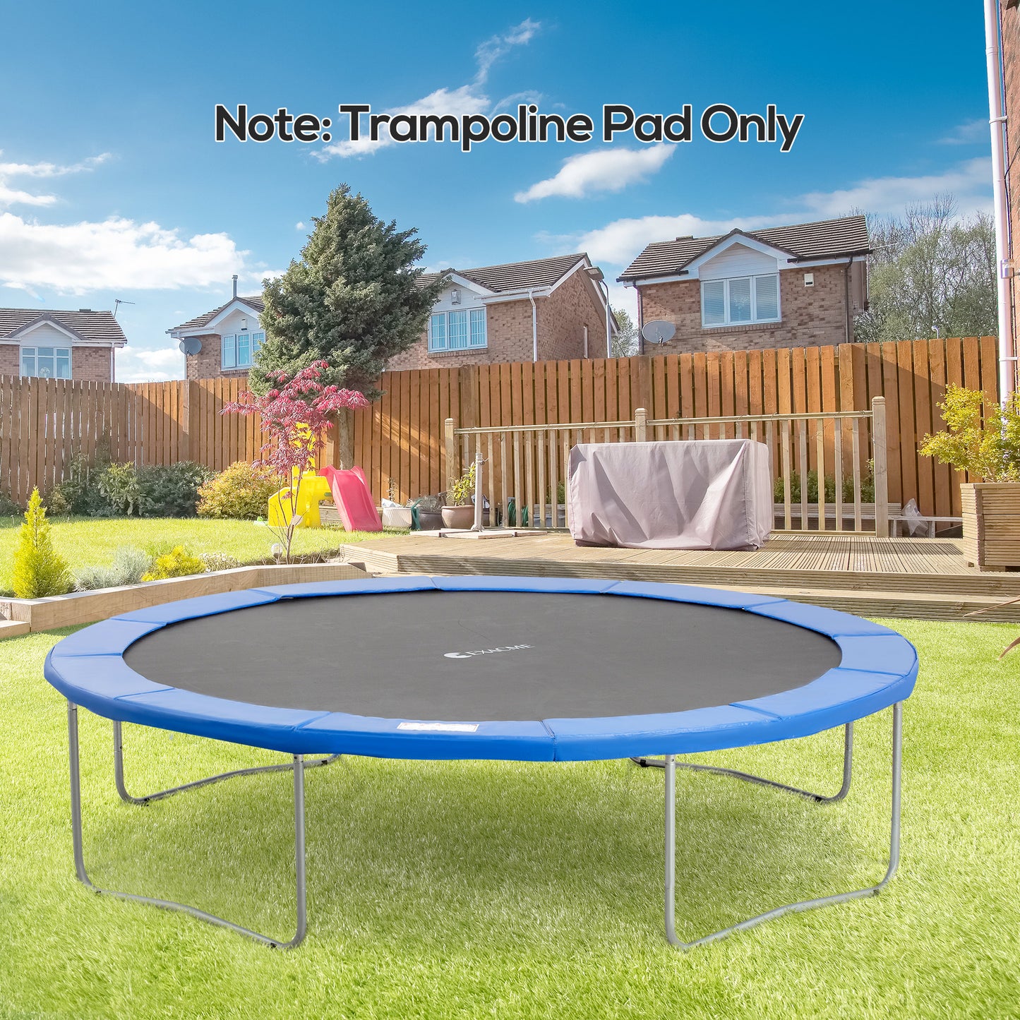 HOMCOM 12ft Trampoline Pad ?366cm Trampoline Accessories Surround Pad Thick Foam Pads Padding Replacement Spare- Blue