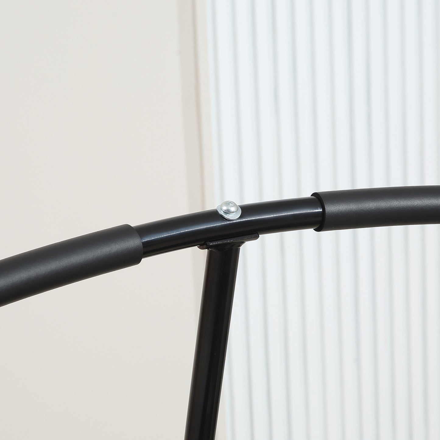 HOMCOM 40" Fitness Trampoline with Adjustable Handle, Rebounder Trampoline, Mini Jumper for Indoor Exercise Workout, Black