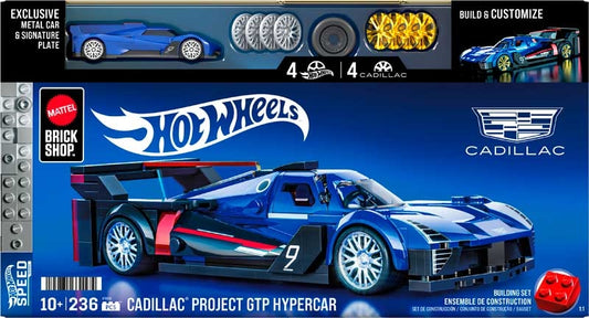 Mattel Brick Shop Hot Wheels Cadillac Project GTP Hypercar 236 Pieces Age 10+