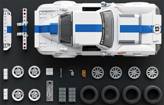 Mattel Brick Shop Hot Wheels Corvette Grand Sport 918 Pieces Age 10+