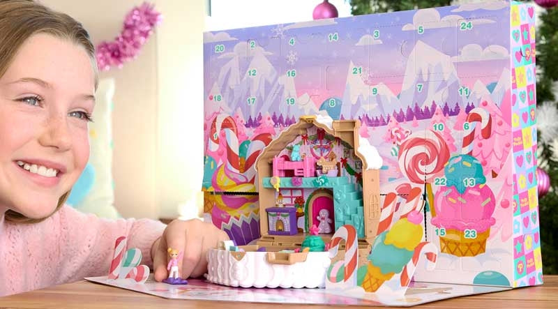 Polly Pocket NEW 2025 Buildable Advent Calendar With 24+ Gifts