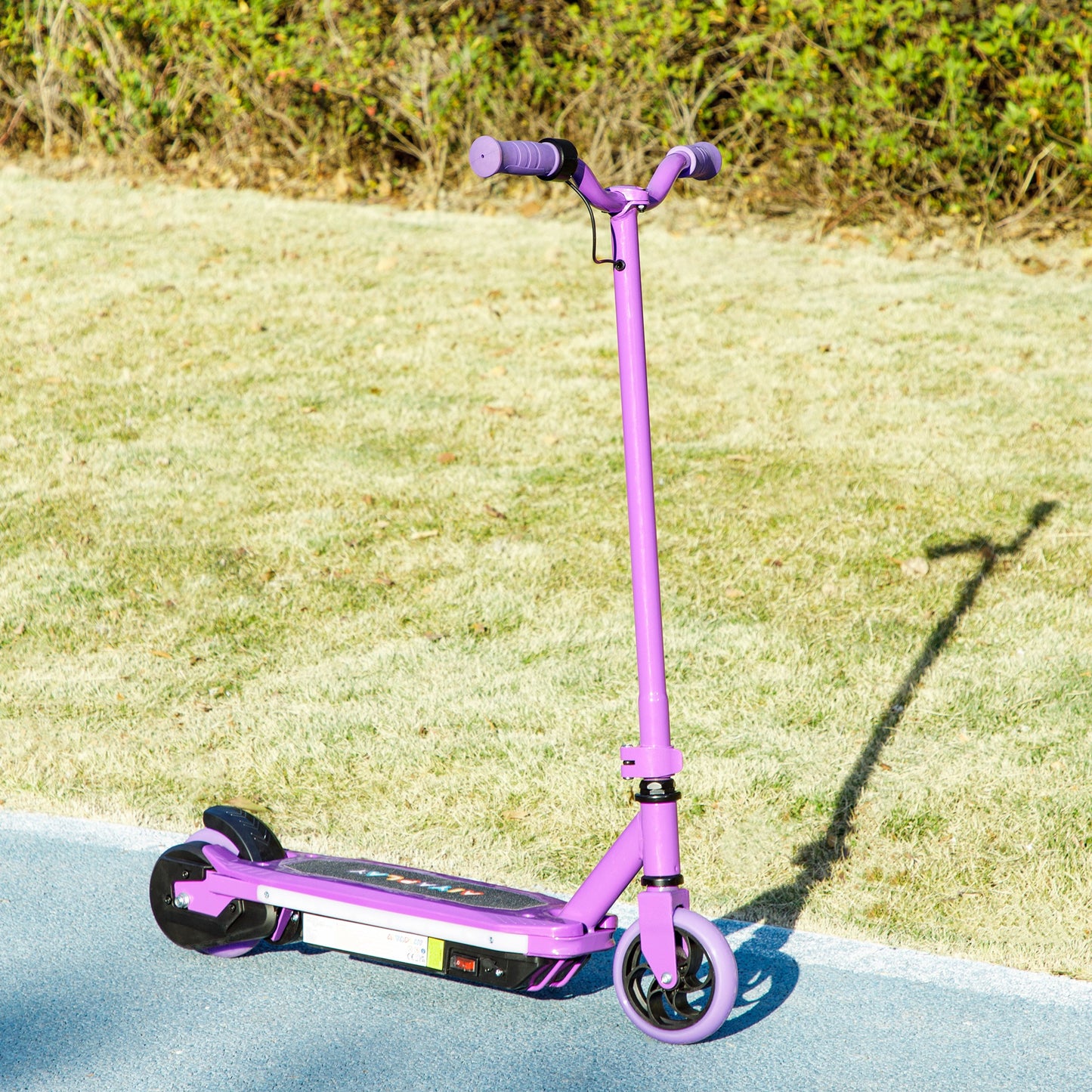 AIYAPLAY Electric Scooter for Kids 6-14 Years, with Colourful Lights, Purple