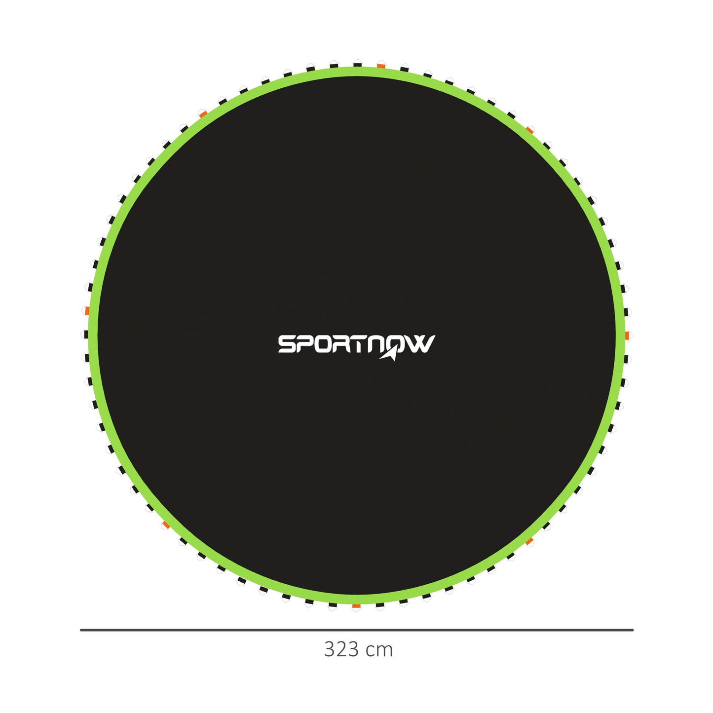 SPORTNOW Replacement Trampoline Mat with Spring Pull Tool, 72 V-Hooks, for 12ft Trampoline using 14cm Springs, Green