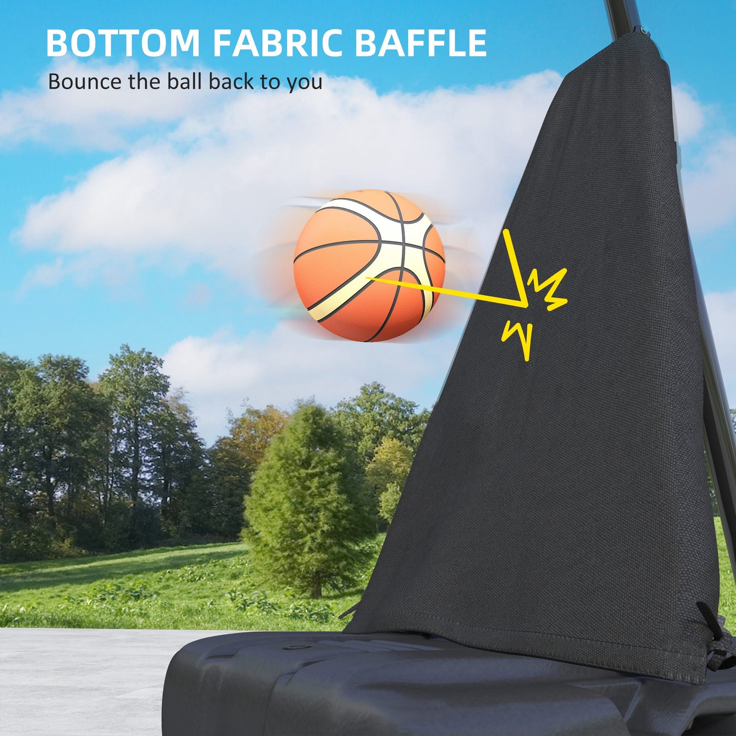 SPORTNOW 245-305cm Adjustable Basketball Hoop and Stand, with Wheels, Red